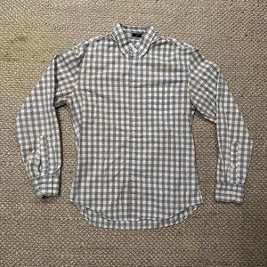 J Crew Checked Blue/Grey and White Button Down